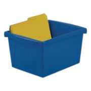 Picture of Storex Storage Bins, 10 x 12 5/8 x 7 3/4, 4 Gallon, Assorted Color, Plastic