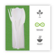 Picture of Eco-Products® PolystyreneM WraPolypropyleneed Cutlery Kit, White, 250/Carton