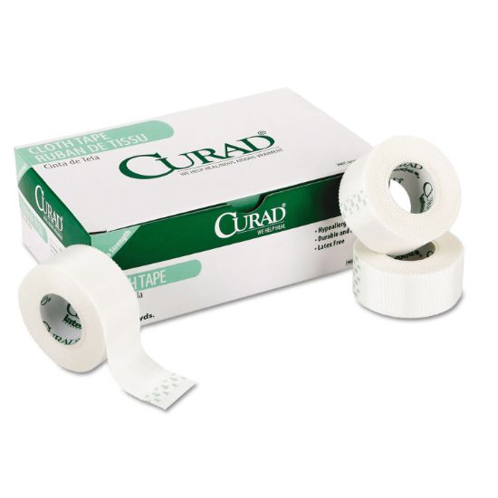 Picture of Curad® First Aid Silk Cloth Tape, 2" x 10 yds, White, 6/Pack