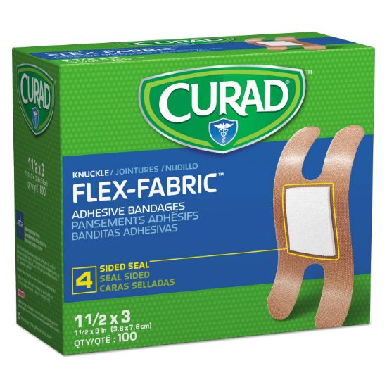 Picture of Curad® Flex Fabric Bandages, Knuckle, 100/Box