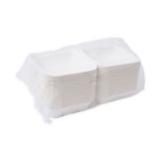 Picture of Eco-Products® Renewable & Compostable Sugarcane Clamshells - 6" x 6" x 3", 50/PK, 10 PK/CT