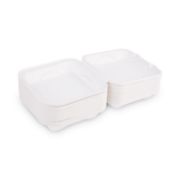 Picture of Eco-Products® Renewable & Compostable Sugarcane Clamshells - 9" x 9" x 3", 50/PK, 4 PK/CT