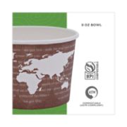 Picture of Eco-Products® World Art Renewable & Compostable Food Container - 8oz., 50/PK, 20 PK/CT