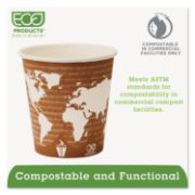 Picture of Eco-Products® World Art Renewable Compostable Hot Cups, 10 oz., 50/PK, 20 PK/CT