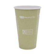 Picture of Eco-Products® World Art Renewable/Compostable Hot Cups, 16 oz, Moss, 50/Pack