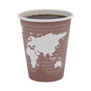 Picture of Eco-Products® World Art Renewable/Compostable Hot Cups, 8 oz, Plum, 50/Pack, 10 Pack/Carton