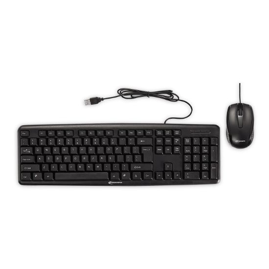 Picture of Innovera® Slimline Keyboard and Mouse, USB 2.0, Black