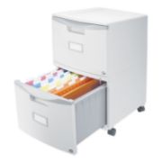 Picture of Storex Two-Drawer Mobile Filing Cabinet, 14-3/4w x 18-1/4d x 26h, Gray