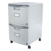 Picture of Storex Two-Drawer Mobile Filing Cabinet, 14-3/4w x 18-1/4d x 26h, Gray