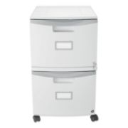 Picture of Storex Two-Drawer Mobile Filing Cabinet, 14-3/4w x 18-1/4d x 26h, Gray