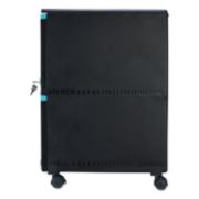 Picture of Storex Two-Drawer Mobile Filing Cabinet, 14.75w x 18.25d x 26h, Black/Teal