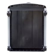 Picture of Storex Two-Drawer Mobile Filing Cabinet, Metal Siding, 19w x 15d x 23h, Silver/Black