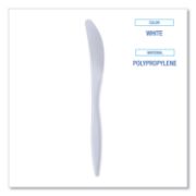 Picture of Boardwalk® Mediumweight Wrapped Polypropylene Cutlery, Knives, White, 1000/Carton
