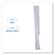 Picture of Boardwalk® Mediumweight Wrapped Polypropylene Cutlery, Knives, White, 1000/Carton