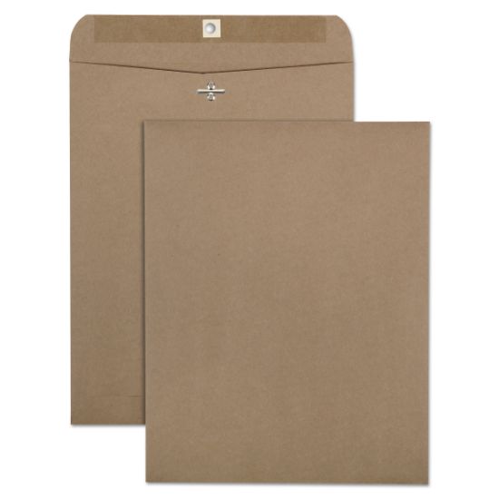 Picture of Quality Park™ 100% Recycled Brown Kraft Clasp Envelope, 10 x 13, Brown Kraft, 100/Box
