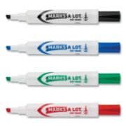Picture of Avery® Marks-A-Lot Desk-Style Dry Erase Marker, Chisel Tip, Assorted, 4/Set