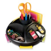 Picture of 3M™ Rotary Self-Stick Notes Dispenser, Plastic, Rotary, 10" diameter x 6h, Black