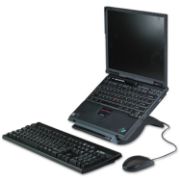 Picture of 3M™ Vertical Notebook Computer Riser, Cable Management, 9x12x6 1/2 - 9 1/2, Black