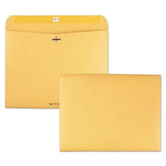 Picture of Quality Park™ Redi File Clasp Envelope, 12 x 9, Brown Kraft, 100/Box