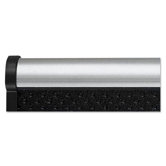 Picture of Quartet® Embossed Bulletin Board, Hi-Density Foam, 36 x 24, Black, Aluminum Frame