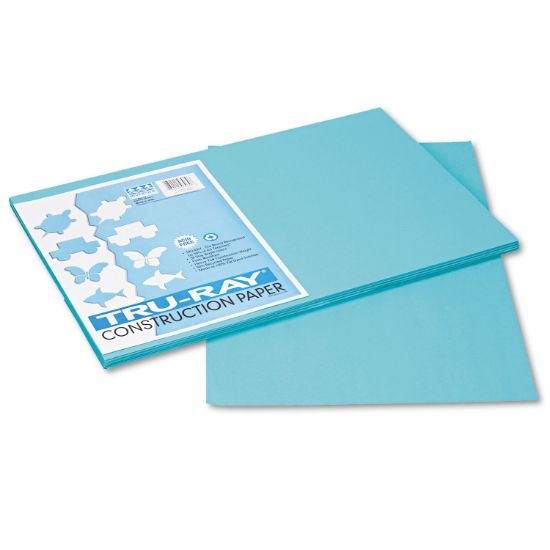 Picture of Pacon® Tru-Ray Construction Paper, 76 lbs., 12 x 18,Turquoise, 50 Sheets/Pack