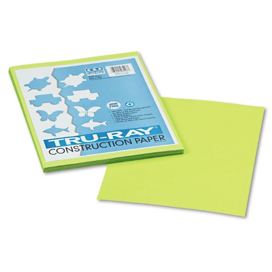 Picture of Pacon® Tru-Ray Construction Paper, 76 lbs., 9 x 12, Brilliant Lime, 50 Sheets/Pack