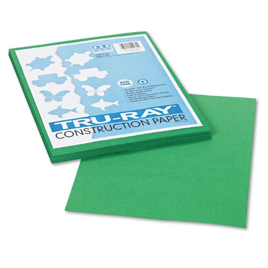 Picture of Pacon® Tru-Ray Construction Paper, 76 lbs., 9 x 12, Holiday Green, 50 Sheets/Pack