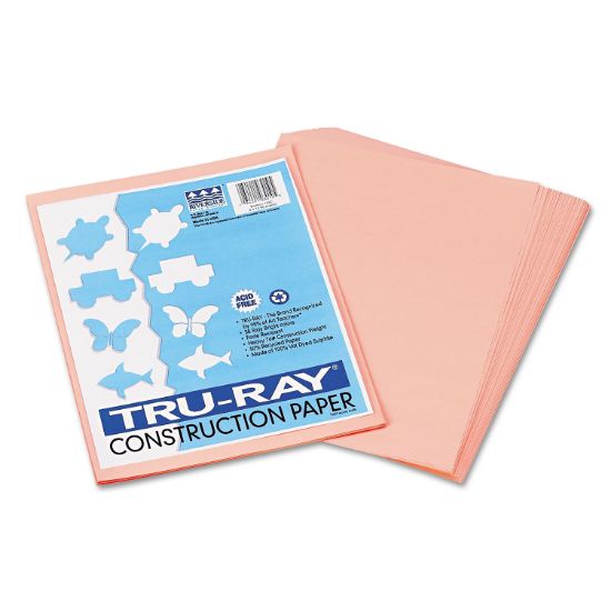 Picture of Pacon® Tru-Ray Construction Paper, 76 lbs., 9 x 12, Salmon, 50 Sheets/Pack