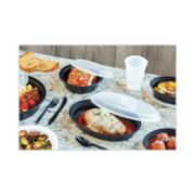 Picture of Pactiv VERSAtainers, 1-Comp, Black/Clear, 16oz, 6"dia, 150/Carton