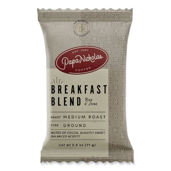 Picture of PapaNicholas® Coffee Premium Coffee, Breakfast Blend, 18/Carton