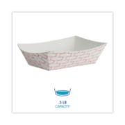 Picture of Boardwalk® Paper Food Baskets, 1/2 lb Capacity, Red/White, 1000/Carton