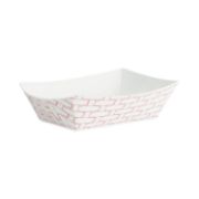 Picture of Boardwalk® Paper Food Baskets, 1/2 lb Capacity, Red/White, 1000/Carton