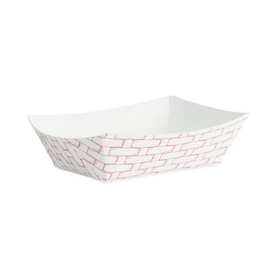 Picture of Boardwalk® Paper Food Baskets, 1/2 lb Capacity, Red/White, 1000/Carton