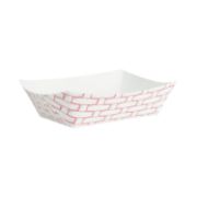 Picture of Boardwalk® Paper Food Baskets, 2.5lb Capacity, Red/White, 500/Carton