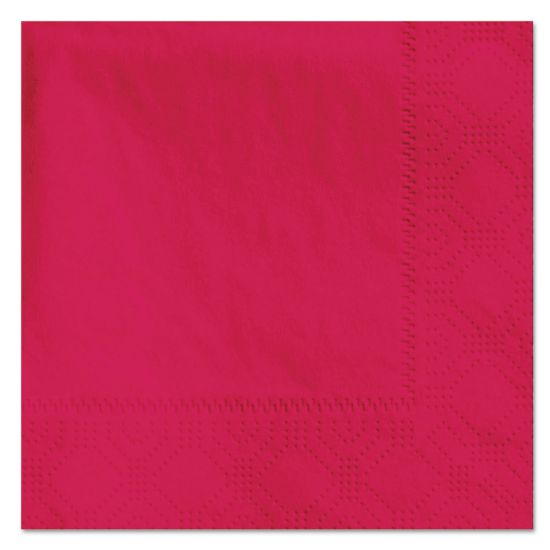 Picture of Hoffmaster® Beverage Napkins, 2-Ply, 9 1/2 x 9 1/2, Red, 1000/Carton