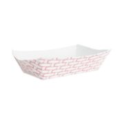 Picture of Boardwalk® Paper Food Baskets, 5lb Capacity, Red/White, 500/Carton