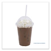 Picture of Boardwalk® PET Cold Cup Dome Lids, Fits 16-24 oz Plastic Cups, Clear, 2500/Carton