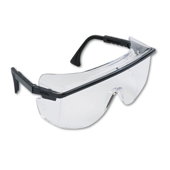 Picture of Honeywell Uvex™ Astro OTG 3001 Wraparound Safety Glasses, Black Plastic Frame, Clear Lens