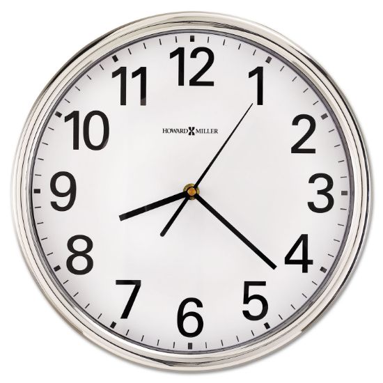 Picture of Howard Miller® Hamilton Wall Clock, 12", Silver, 1 AA