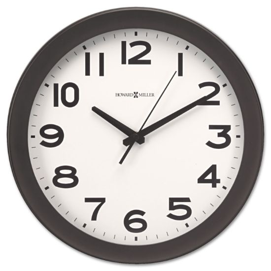 Picture of Howard Miller® Kenwick Wall Clock, 13-1/2", Black