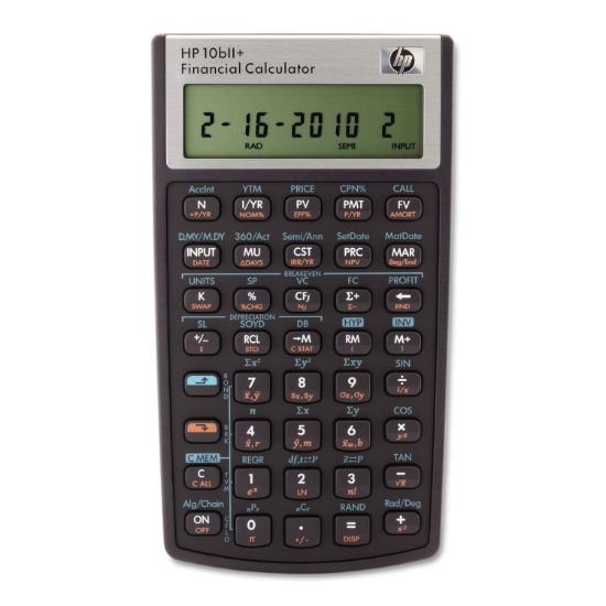 Picture of HP 10bII+ Financial Calculator, 12-Digit LCD