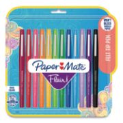 Picture of Paper Mate® Point Guard Flair Bullet Point Stick Pen, Assorted Ink, 1.4mm, Dozen