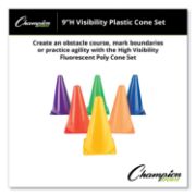 Picture of Champion Sports Indoor/Outdoor Flexible Cone Set, Vinyl, Assorted Colors, 6/Set