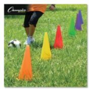 Picture of Champion Sports Indoor/Outdoor Flexible Cone Set, Vinyl, Assorted Colors, 6/Set