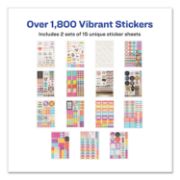 Picture of Avery® Planner Sticker Variety Pack for Moms, Budget, Family, Fitness, Holiday, Work Stickers, Assorted Colors, 1,820/Pack