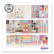 Picture of Avery® Planner Sticker Variety Pack for Moms, Budget, Family, Fitness, Holiday, Work Stickers, Assorted Colors, 1,820/Pack