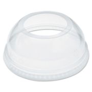Picture of Dart® Open-Top Dome Lid for 16-24 oz Plastic Cups, Clear, 1.9"Dia Hole, 1000/Carton