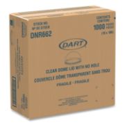 Picture of Dart® Plastic Dome Lid, Fits 6-22 oz. Cups, Clear, 1000/Carton