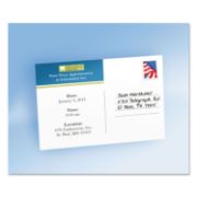 Picture of Avery® Postcards, Color Laser Printing, 4 x 6, Uncoated White, 2 Cards/Sheet, 80/Box