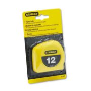 Picture of Stanley Bostitch® Power Return Tape Measure w/Belt Clip, 1/2" x 12ft, Yellow
